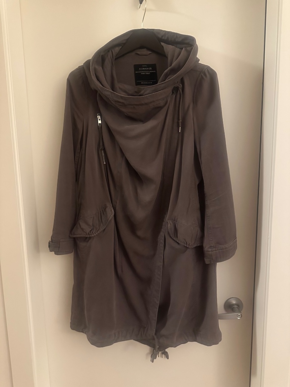 AllSaints Portere Parka – Draped Utility Jacket - Picture 3 of 5